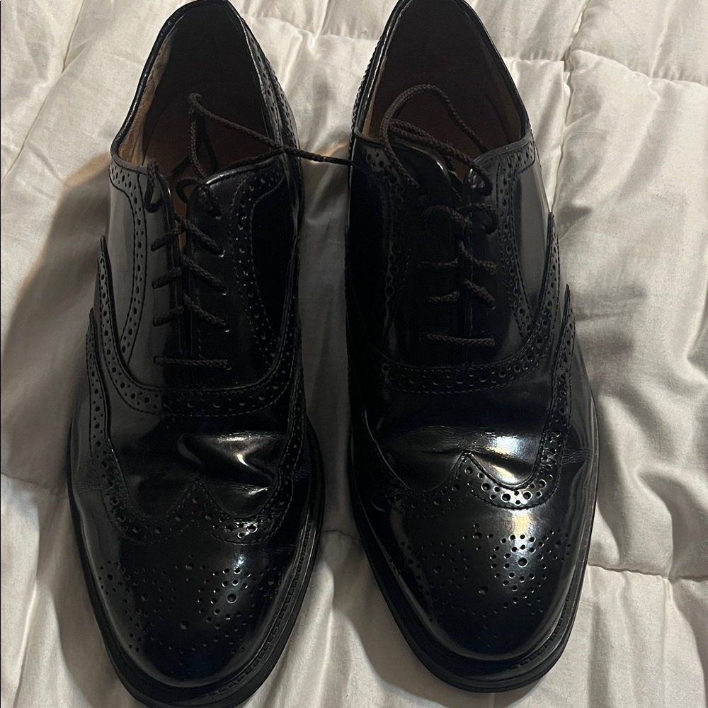 Jos. A. Bank Black Leather Wingtip Oxfords